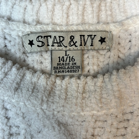 Star & Ivy Girls Size Large (14-16) White Knit Sweater - Picture 2 of 5